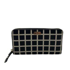 Kate Spade Black & White Saffiano Leather Neda Laurel Way Wallet